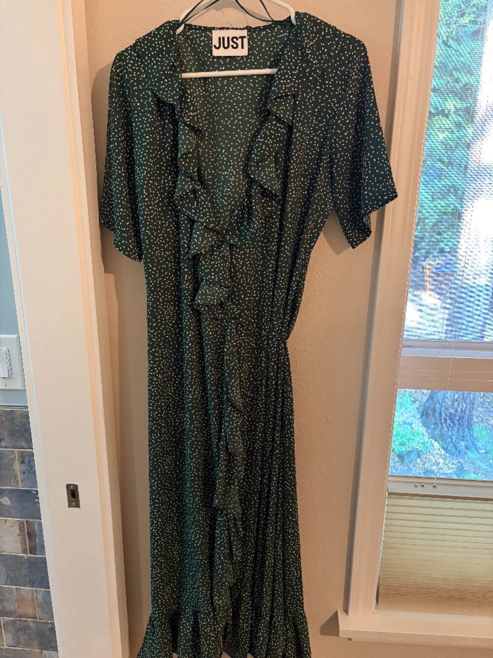 JUST Green Wrap Dress